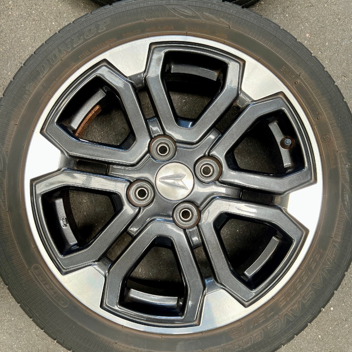 タイヤ付き純正ホイール4本セット ウェイク LA700S 15×4 1/2J +45