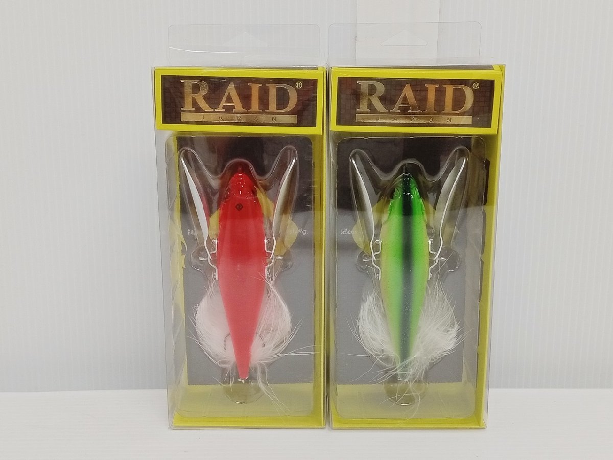 [11A-59-015-1] ルアー RAID JAPAN レイドジャパン DODGE ダッジ MTK 赤 ZND 緑 限定カラー 2本セット 未使用品