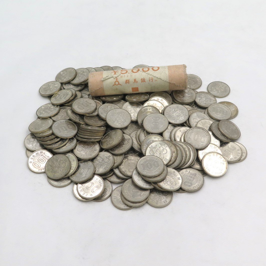 稲穂・東京オリンピック・鳳凰 100円銀貨 大量まとめ 総重量:約1234g