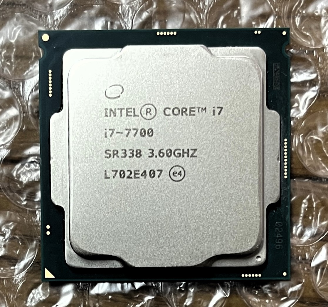 第 7世代インテル Core i7-7700 LGA1151 正常動作確認済み