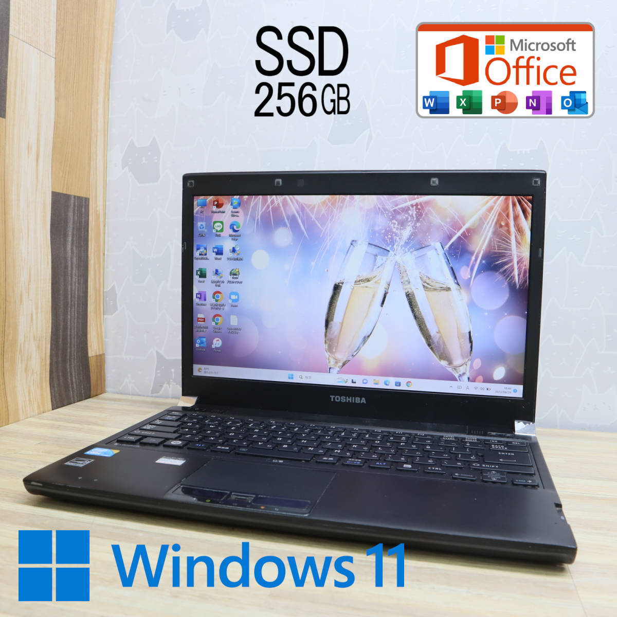 ☆美品 高性能i3！新品SSD256GB メモリ8GB☆R730 Core i3-380M Win11