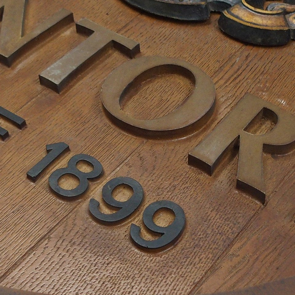 m002l D4【SUNTORY サントリー SINCE 1899 樽蓋 看板