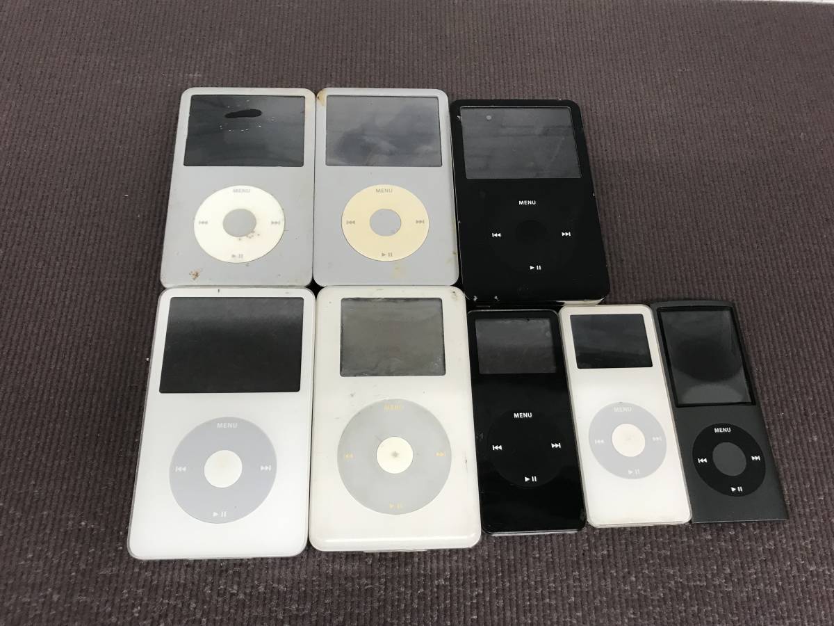 122◆Apple iPod　160GB×2/80GB/60GB/20GB/8GB/2GB×2　8点まとめ