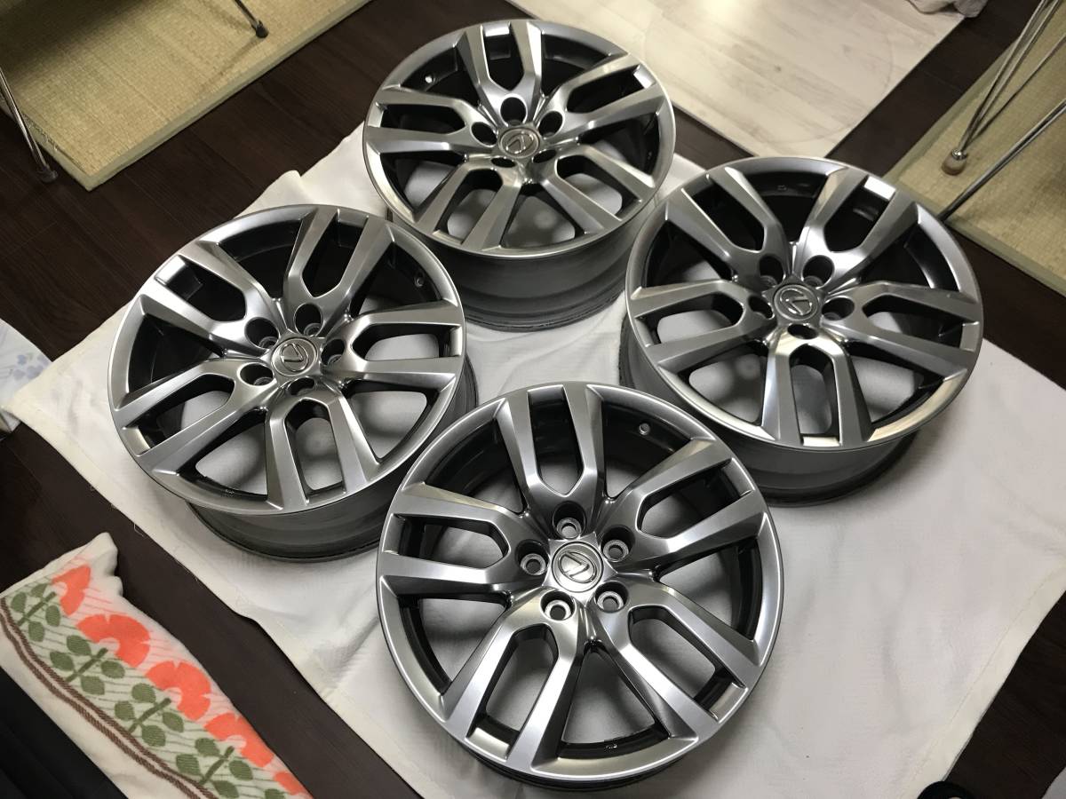 美品 レクサスNX Fスポーツ 純正 18インチ 7.5J +39 黒塗装品 ホイール 