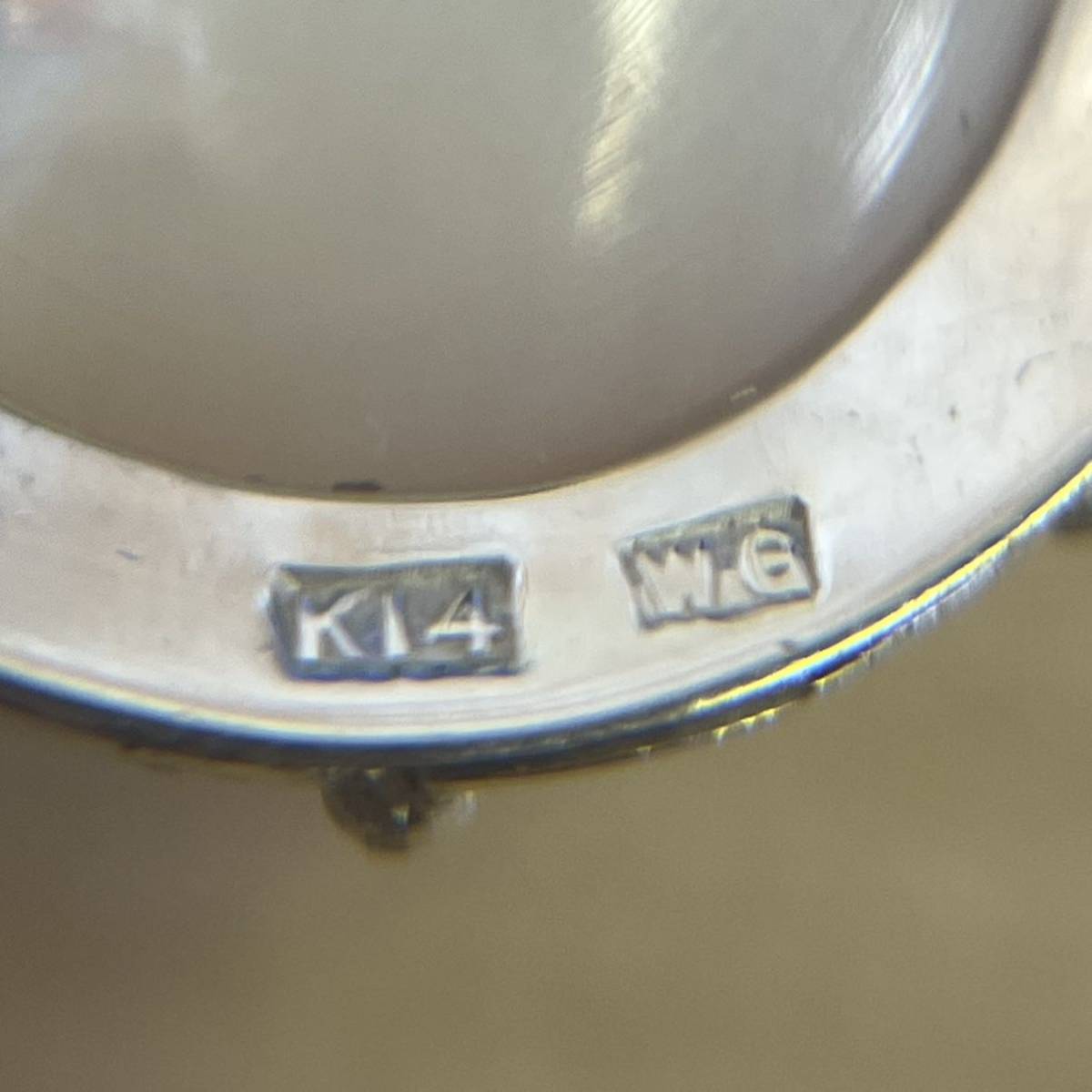 真珠ネックレス　K14WG刻印 T0924】K14WG WG刻印 パール? 真珠? ペンダントトップ ネックレス