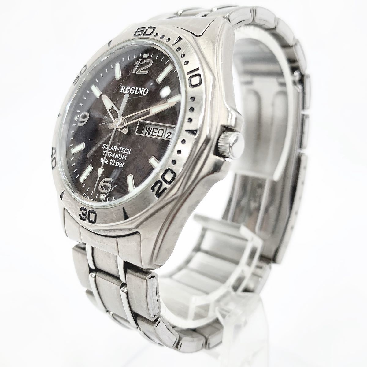 稼働品 CITIZEN シチズン REGUNO レグノ E101-S028302 ソーラー メンズ 