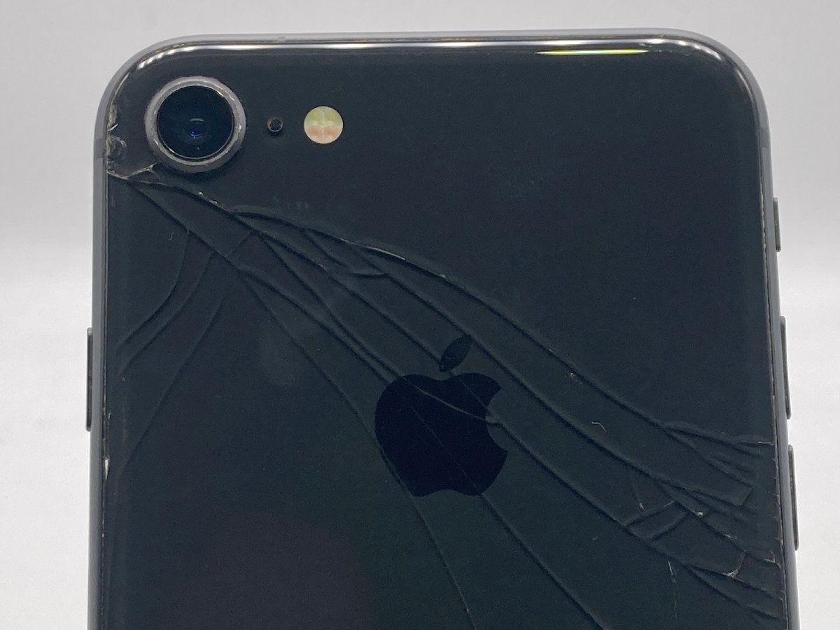 Apple iPhone8 64GB 画面割れあり 黒 中古・ジャンク】 液晶画面割れ