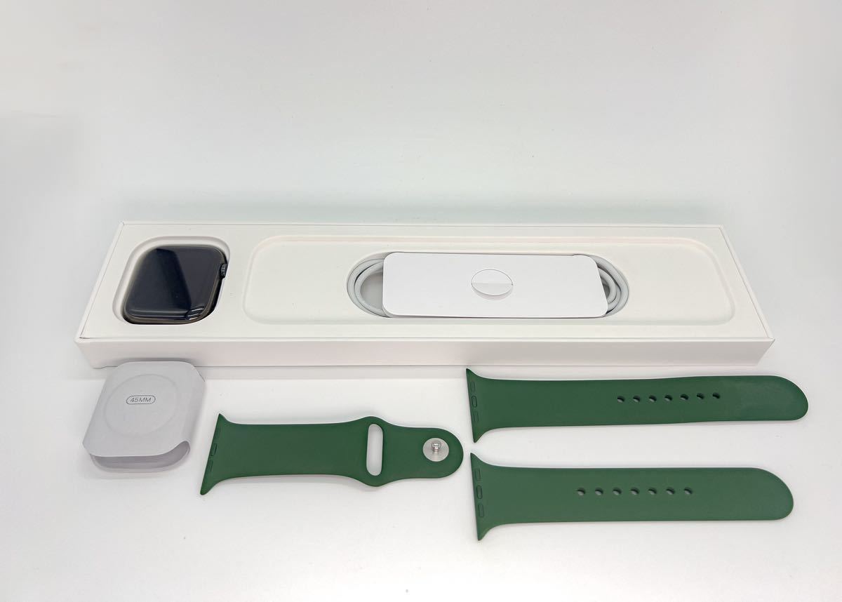【中古品】Apple Watch アップルウォッチ Series7 45ｍｍ GPS+Cellular MKMR3J/A グラファイトステンレススチールケース +おまけ付き