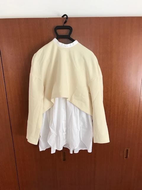 □完売 ENFOLD ダブルクロス シャツ レイヤード チュニック 38 Sサイズ