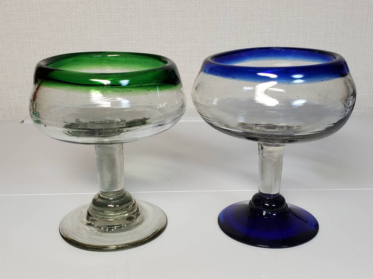豊富な，格安 昭和レトロ 和ガラス 宙吹き氷コップ グリーン＆ブルー２個セット(その他)｜売買されたオークション情報、yahooの商品情報をアーカイブ公開 - オークファン その他