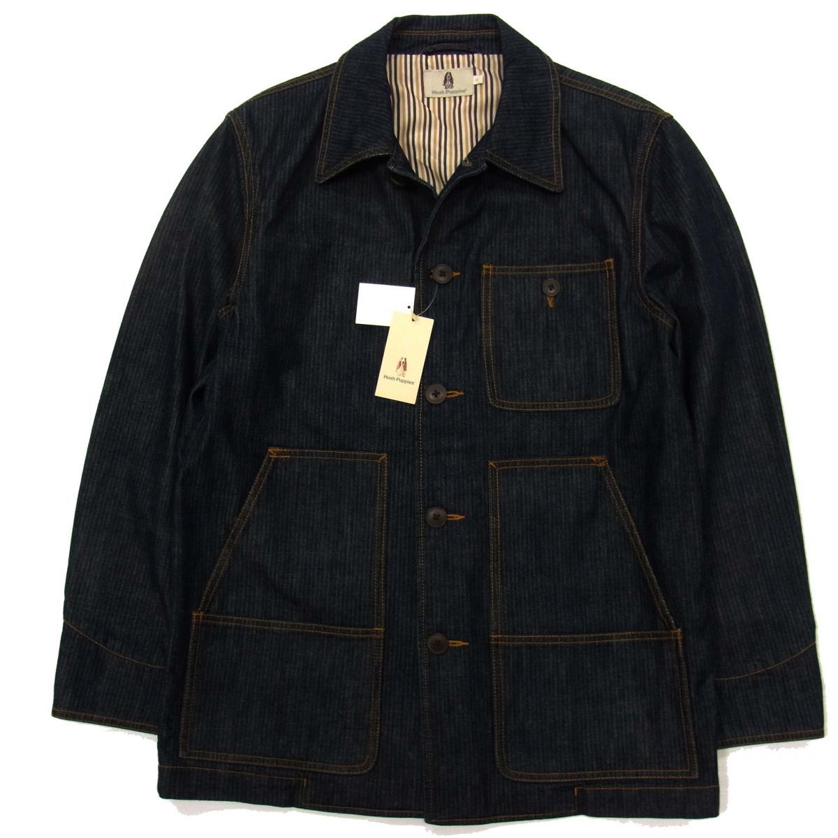 新品☆hush puppies ハッシュパピー カバーオール デニム インディゴ 