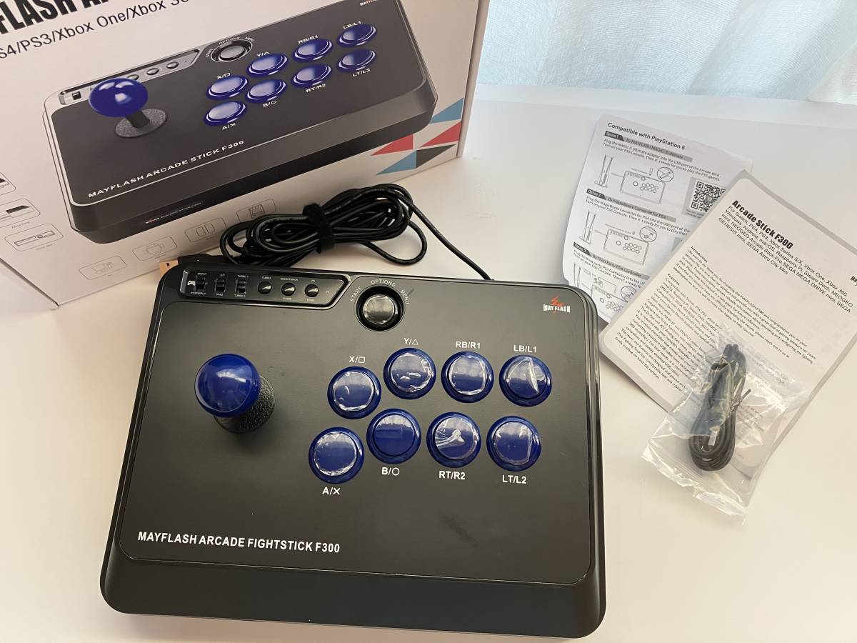 Y293★Mayflash アーケードコントローラー F300 アーケードファイティングスティック PS4 PS3 XBOX ONE XBOX 360 PC など 動作品