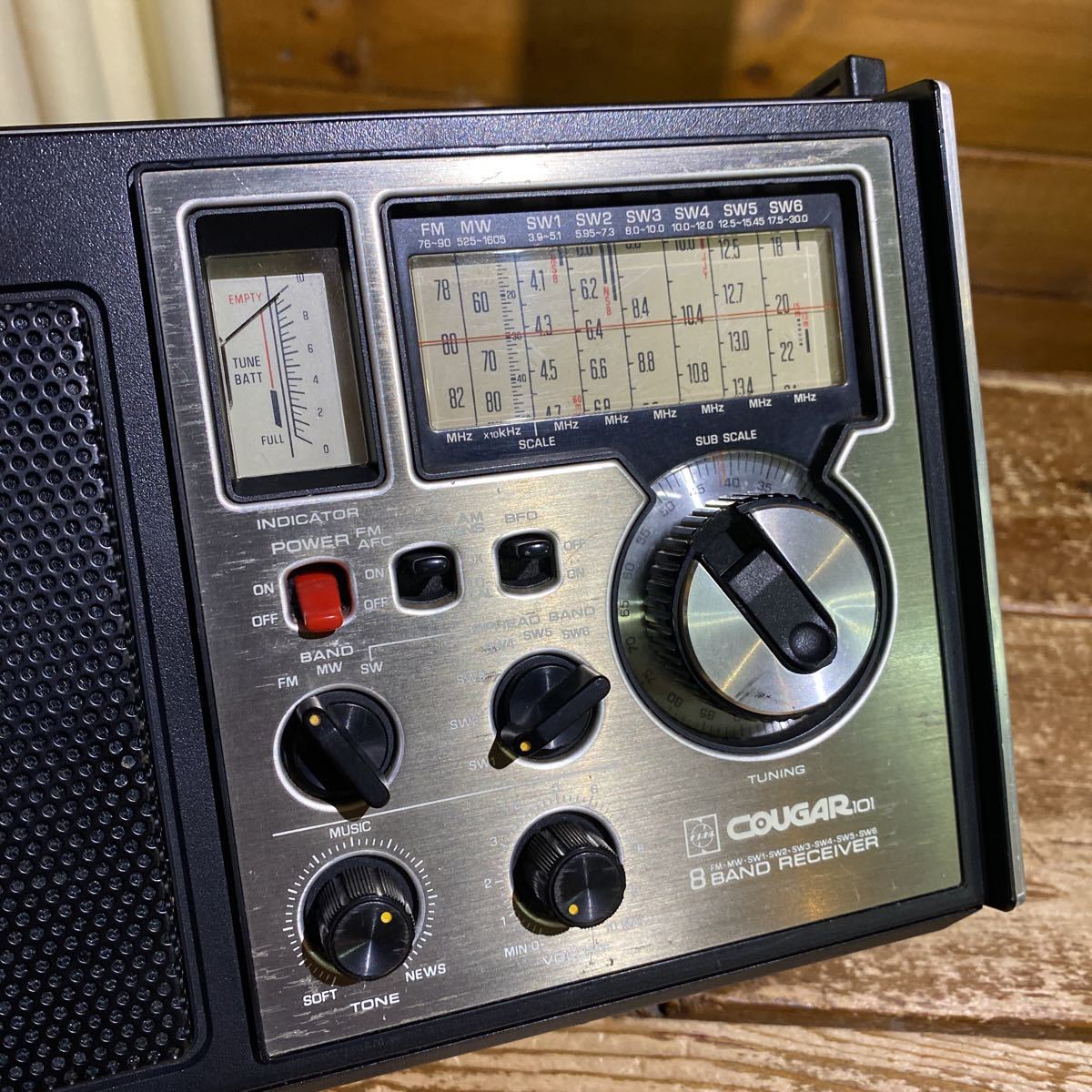 ナショナル クーガ COUGAR 101 RF-1010 6バンドラジオ 整備作動品 RF