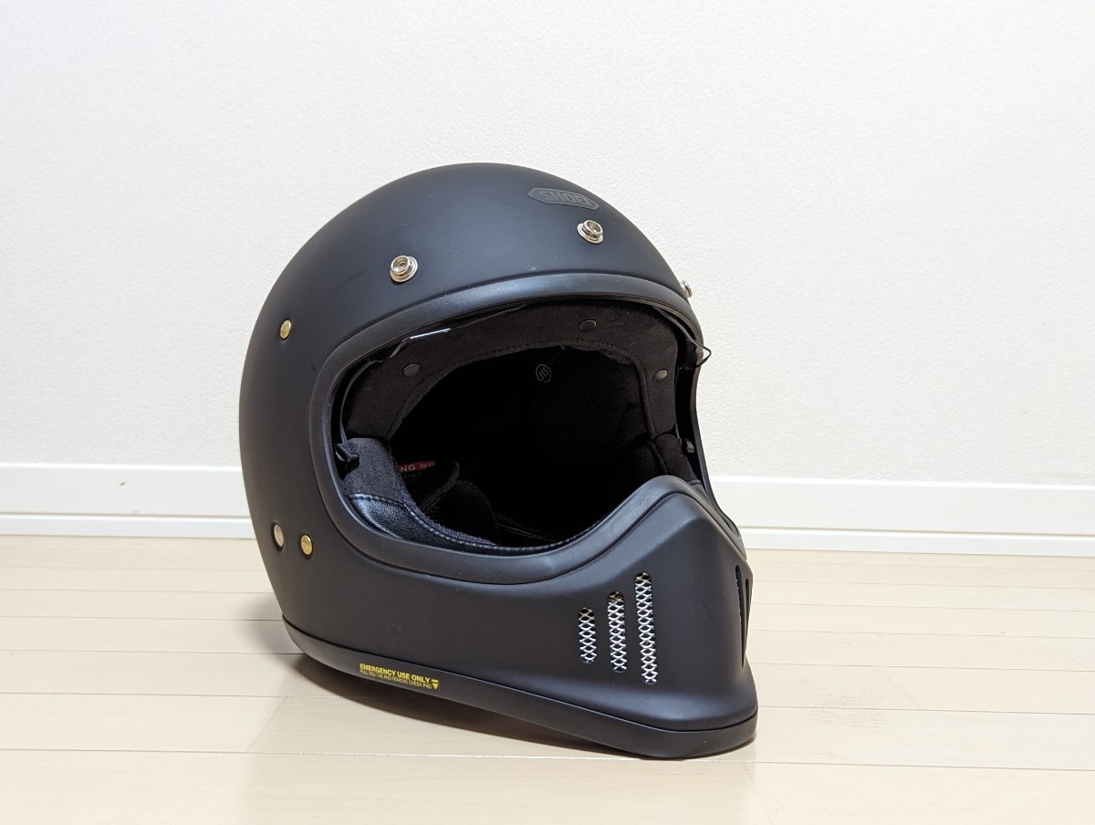 ショウエイ EX-ZERO マッドブラック バイザー ゴーグル 付き Mサイズ 