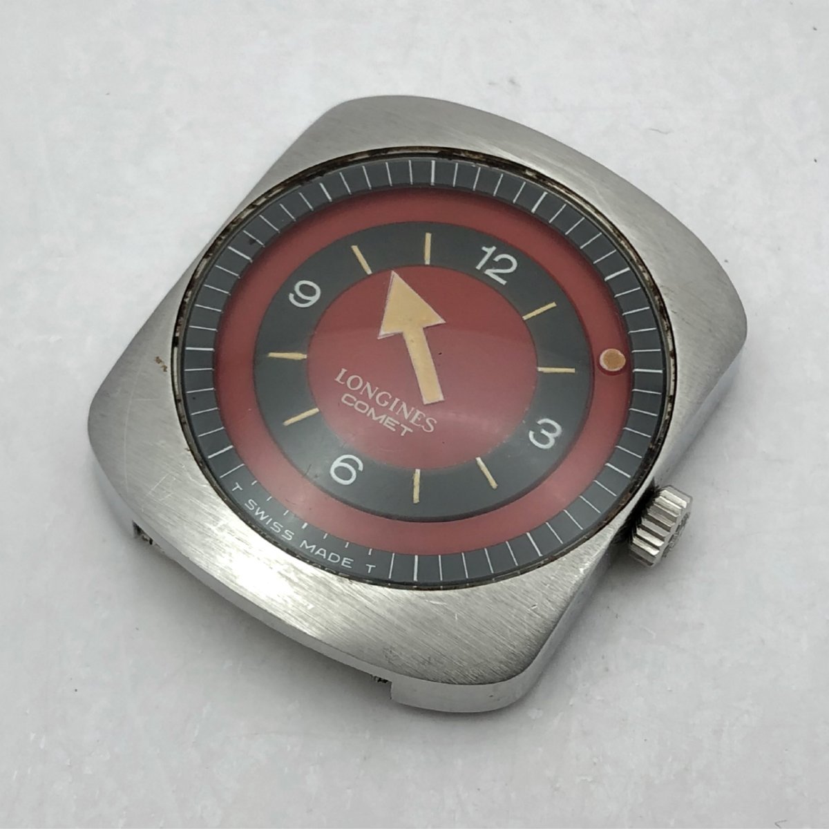 1円～/希少/LONGINES/ロンジン/COMET/コメット/Cal.702/17石/2針/手巻き/メンズ腕時計/稼動品/アンティーク/ヴィンテージ/ジャンク/T256