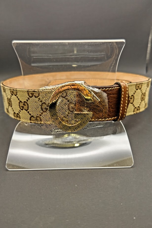 極美品 GUCCI グッチ バンブー ベルト ゴールド パテントレザー GUCCI ベルト キャンパス 保護フィルム付き Gロゴ オールド グッチ K22