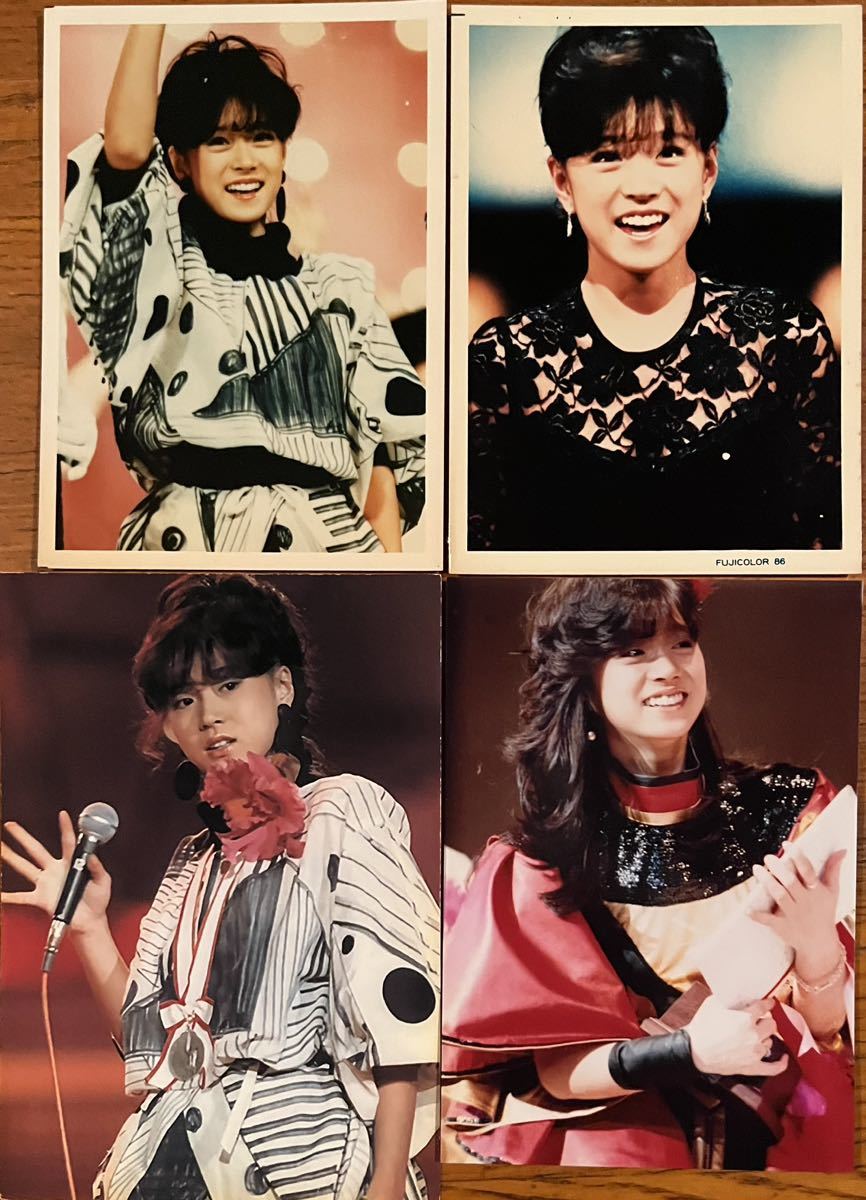 ② 中森明菜 生写真 4枚 Lサイズ 禁区 歌姫 昭和 アイドル ブロマイド 