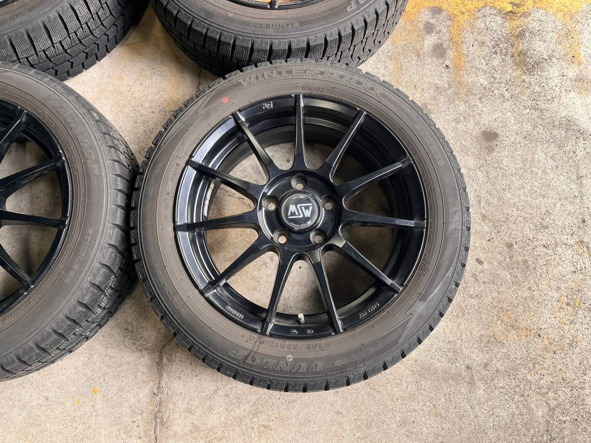 MSW 17インチ ホイール DUNLOP スタッドレスタイヤ