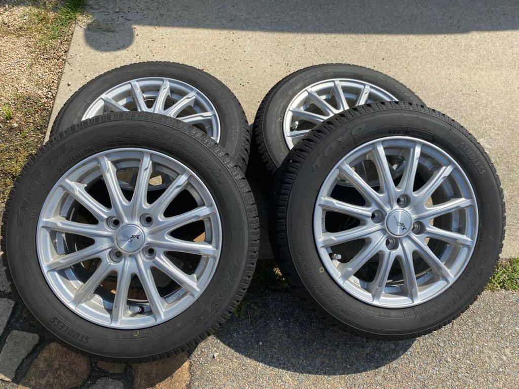 ルーミー トール　スタッドレスタイヤ　165/65R14 トーヨータイヤ、ガリットG5 ホイール　オフセット+45-4H100 ウェッズ エンクーガー 
