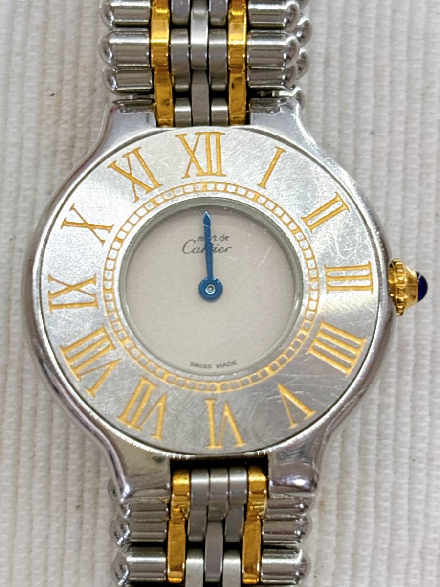 カルティエ時計ジャンク品不動 1円～ジャンク品 カルティエ クォーツ wJー14