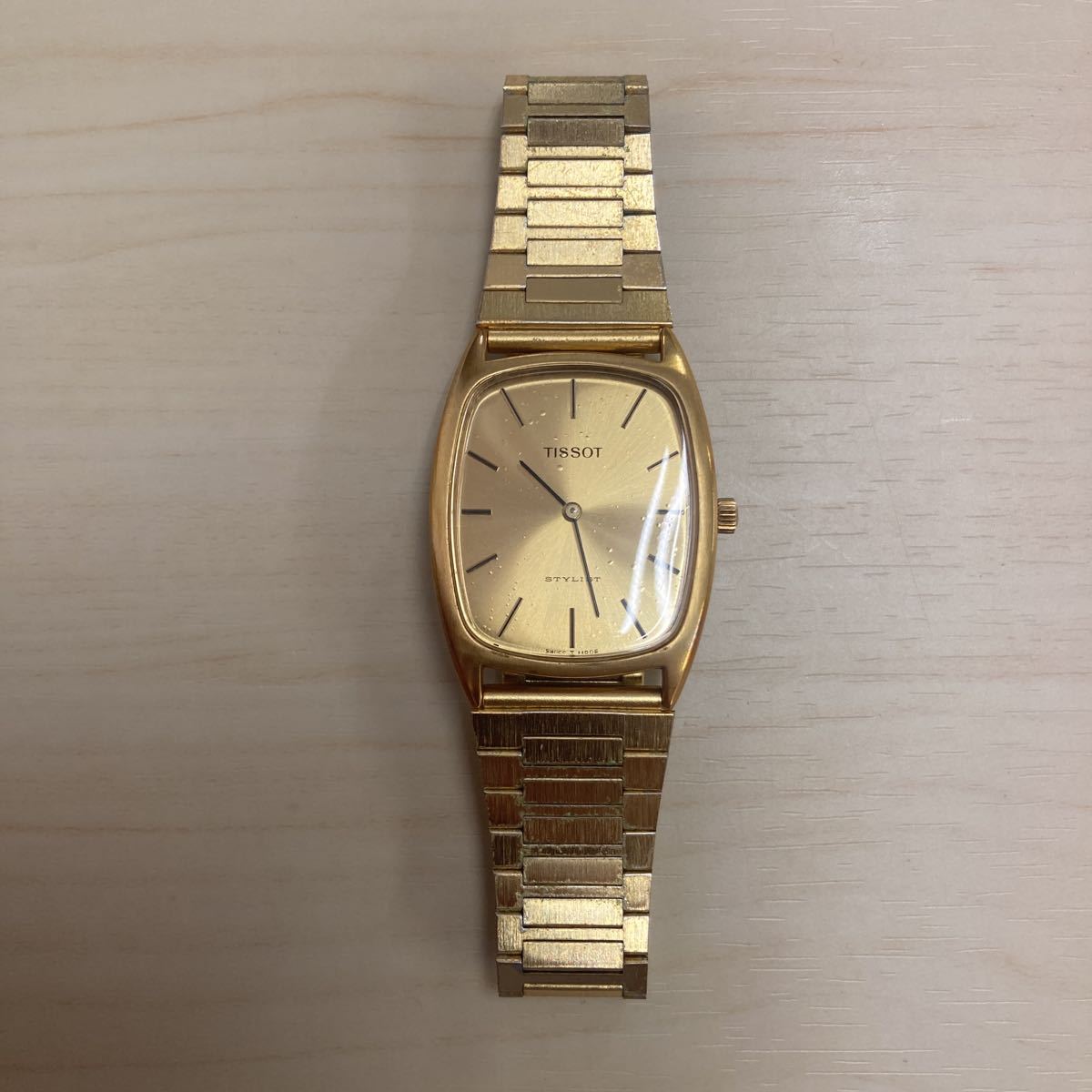 ティソ スタイリスト 手巻き メンズ腕時計 アンティーク ゴールド