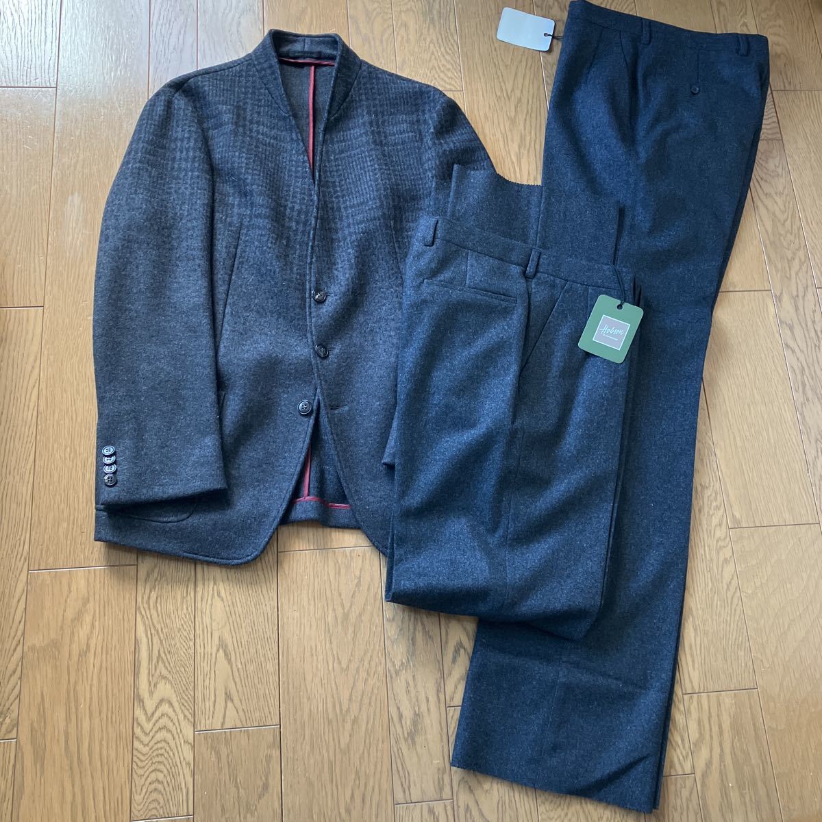 3点セット□アルマーニ ARMANI COLLEZIONI□ウール ジャケット□Hobson 