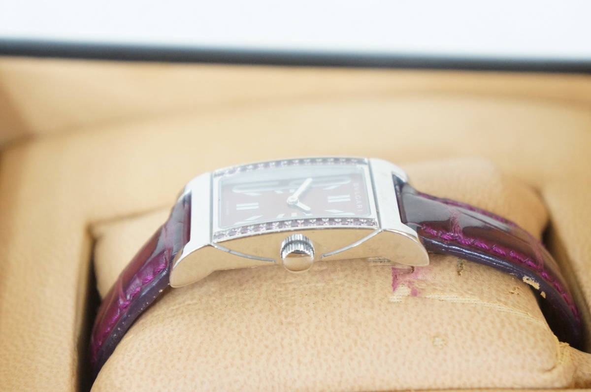 電池交換済 稼働品 BVLGARI ブルガリ Rettangolo レッタンゴロ RT39S