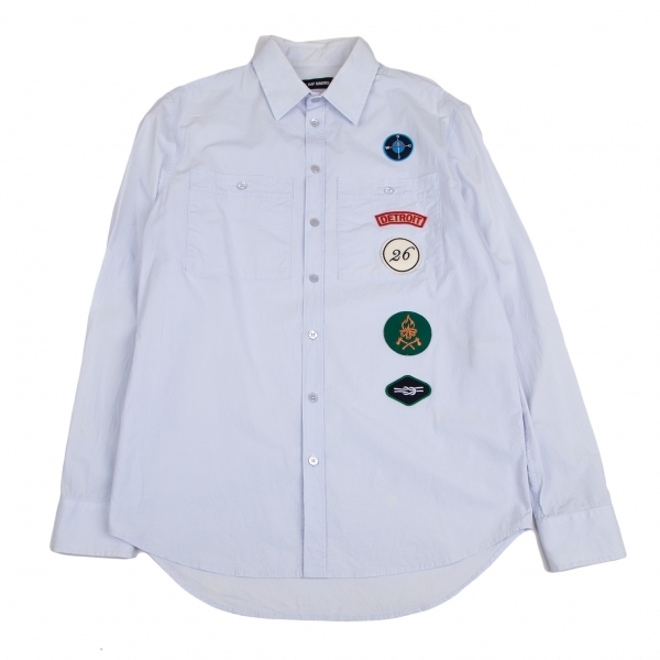 ラフシモンズ RAF SIMONS ワッペンストレッチコットンシャツ ライト 
