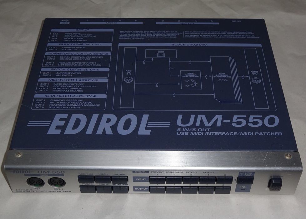 UM-550 EDIROL Roland MIDI USB Interface Edirol - MIDI
