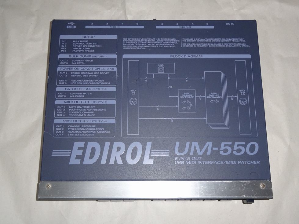 UM-550 EDIROL Roland MIDI USB Interface Edirol - MIDI