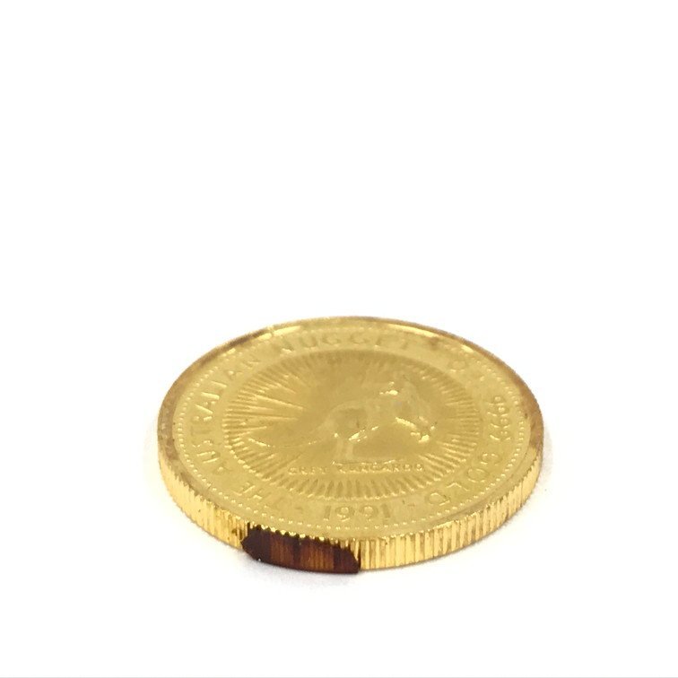 K24 純金 オーストラリア カンガルー 1991 1/4oz 25ドル 金貨 7.7g【BJAA2013】_3