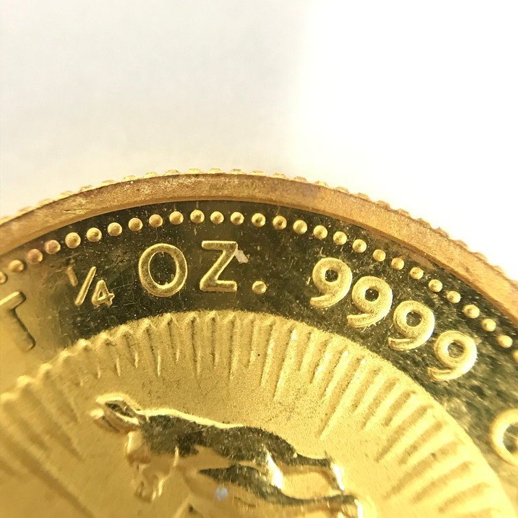 K24 純金 オーストラリア カンガルー 1991 1/4oz 25ドル 金貨 7.7g【BJAA2013】_4