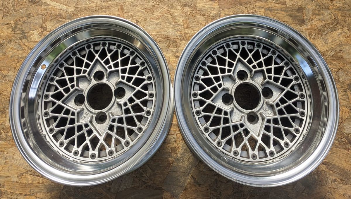 【希少！】SSR フォーミュラメッシュ 13インチ 8J-1 PCD100 4穴 4H 深リム 当時物 