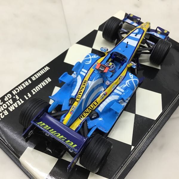 新品，2025 1円〜 ミニチャンプス 1/43 ルノーF1チーム R25 F.アロンソ ウィナー フランスGP 2005