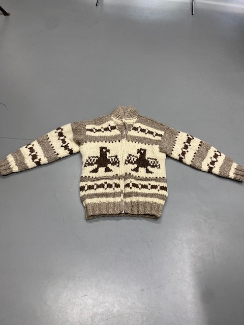 ★カナダ カウチンセーターM　 Flyer HooKs ウール100％♪♪Lサイズのお揃いも他に出品中