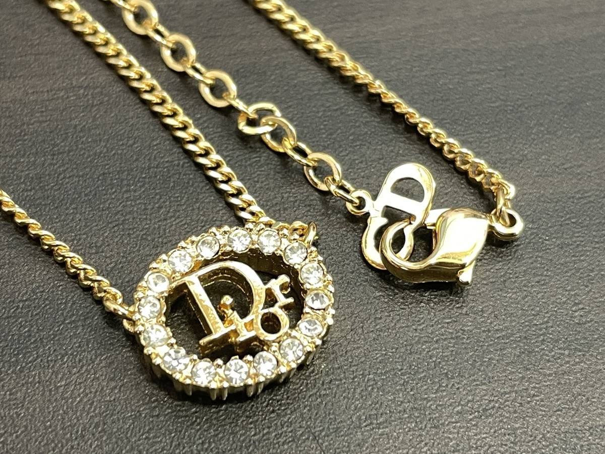 1円 ～ 極美品 Christian Dior ディオール ネックレス CD ロゴ ライン