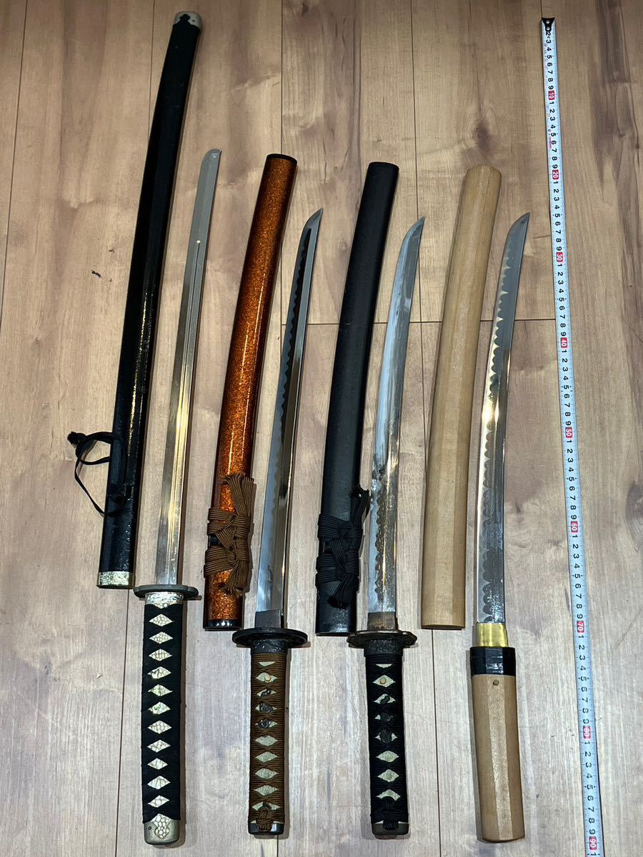 E/1441 模造刀まとめ 7点 居合刀 日本刀 脇差 武具 骨董 時代劇 殺陣