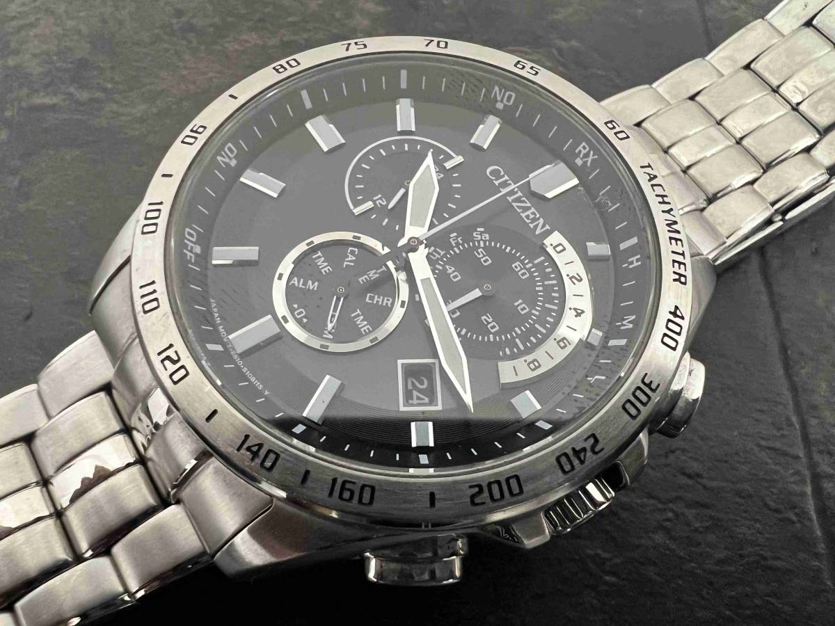CT3900　 CITIZEN シチズン クロノグラフ エコドライブ メンズ腕時計 E610-S074321