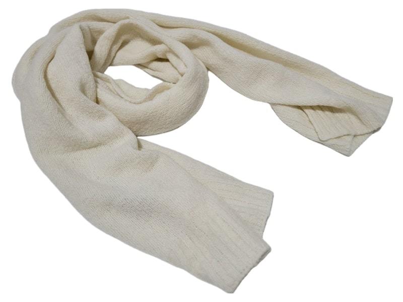 本物新品ファルコネリ FALCONERI カシミヤ マフラースカーフ 白 とろける肌触り羽織るような軽い着心地が首元を包み込みます 