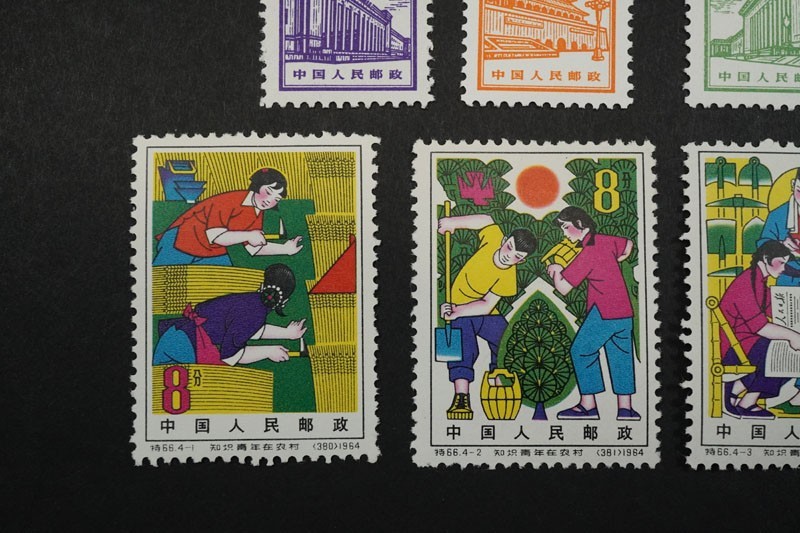 729)中国切手 1964年 普13 北京有名建物 12種完 特66 4種完 1965年紀