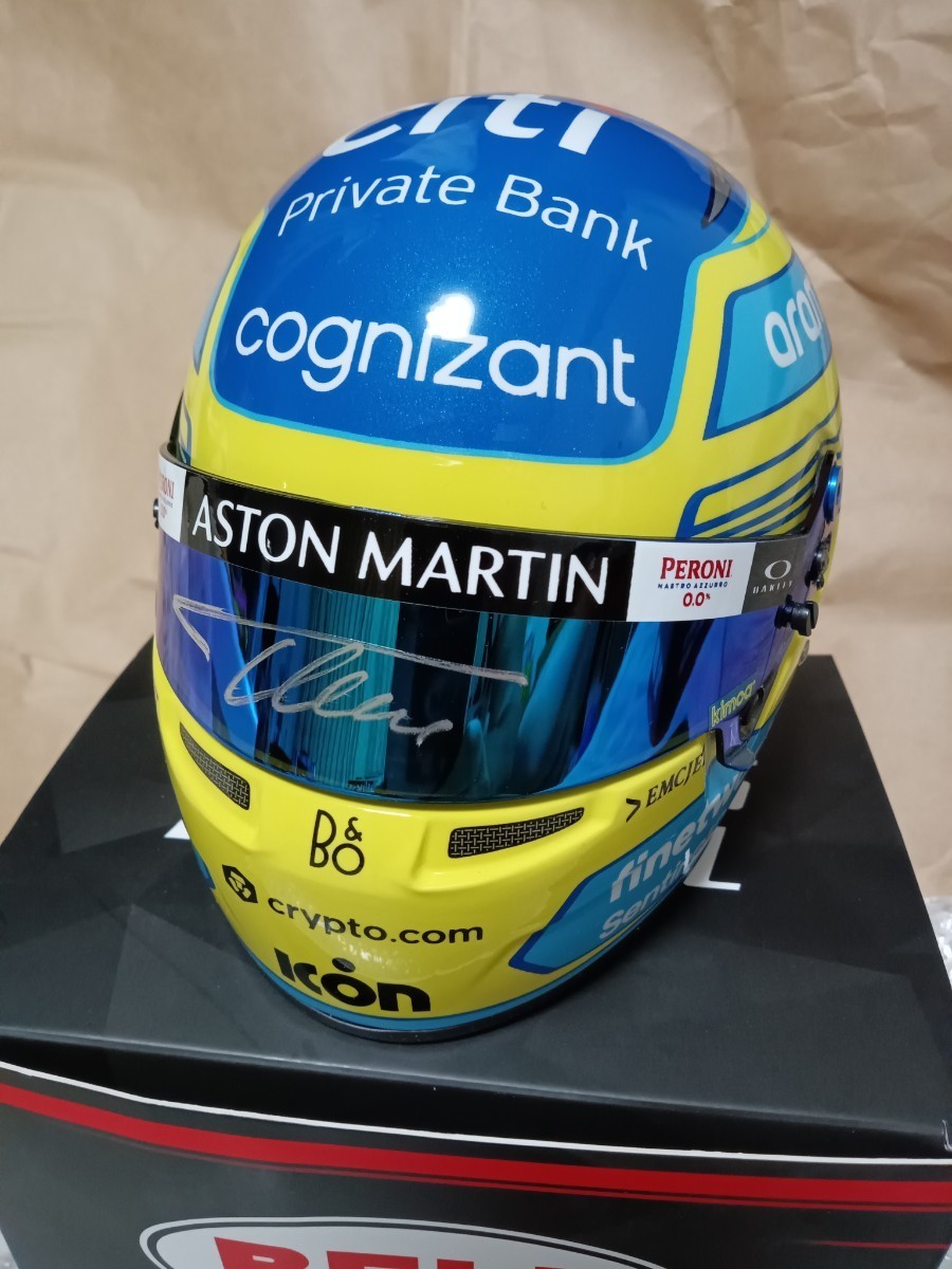 F1 1/2サイズヘルメット F.アロンソ直筆サイン入り Fernando Alonso