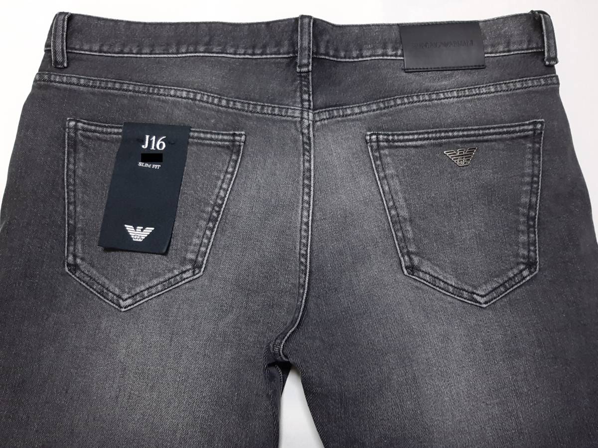 メンズ 極美品 現行タグ ジョルジオアルマーニ スリムフィットジーンズ