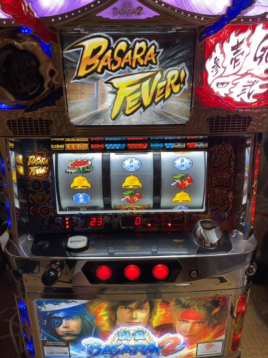 5号機 戦国BASARA2 エンターライズ パチスロ実機 家庭用加工 コイン不要機付き ご自宅までお届け可