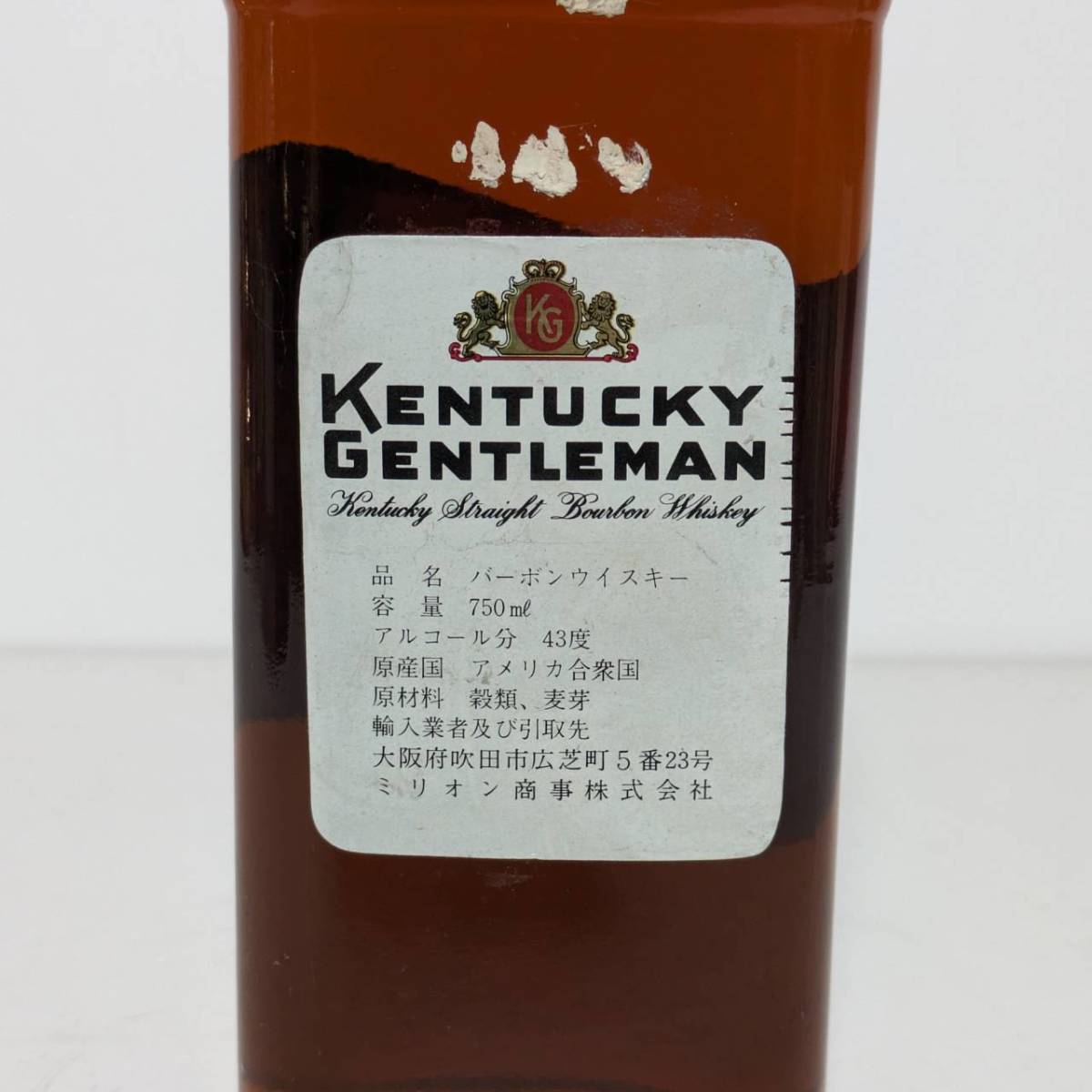 1円☆未開栓【ケンタッキージェントルマン】バーボン ウイスキー 750ml