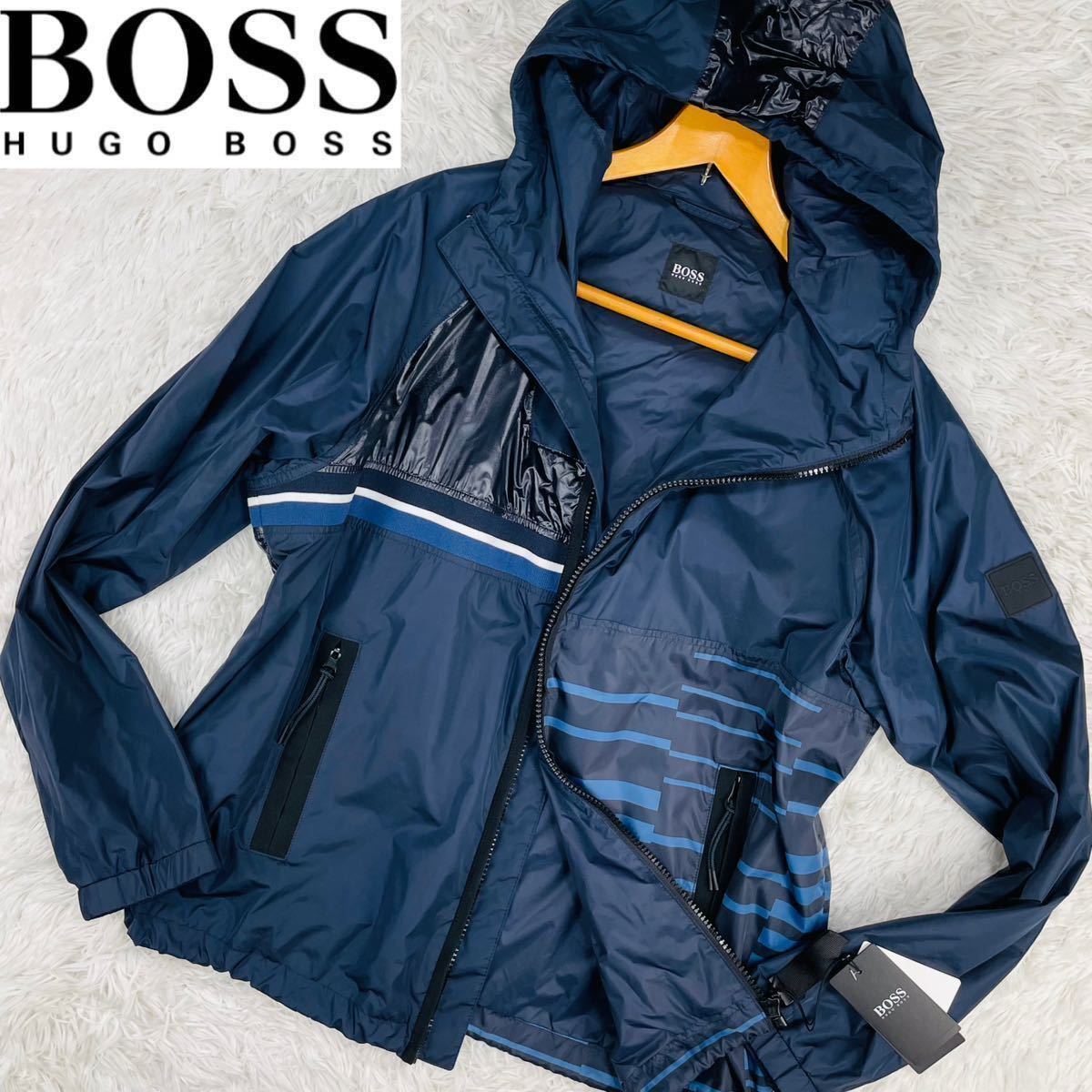 新品未使用タグ付【激レアXXXXL】圧巻の機能性!ヒューゴボス HUGO BOSS ジップアップブルゾン 撥水◎防風◎ナイロンジャケット パーカー