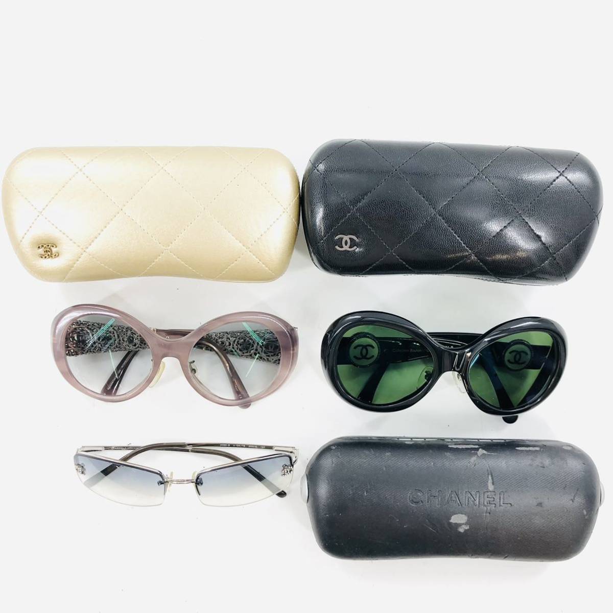 CHANEL△サングラス△3点セット』LB-549 シャネル Bouton ココマーク