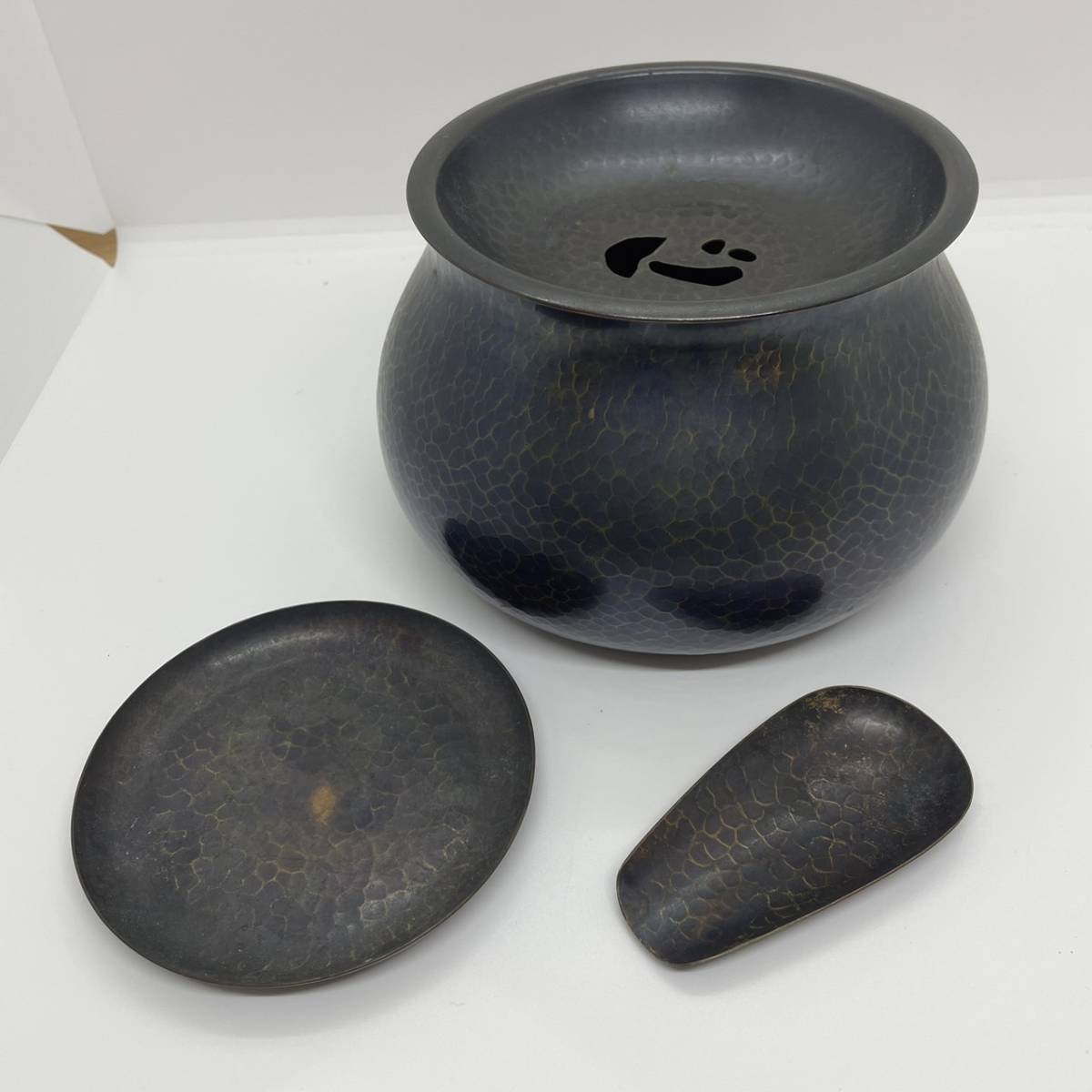 5822 玉川堂 茶こぼし 富貴堂 茶托 急須台 刻印無し 茶さじ 銅
