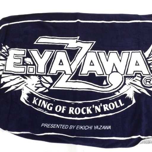 E.YAZAWA 矢沢永吉 ラージタオル ビーチタオル KING OF ROCK'N'ROLL 約
