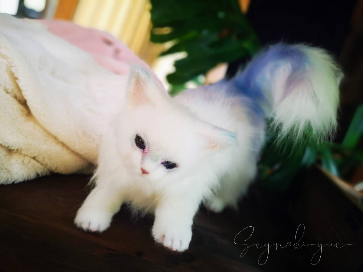 豊富な，お買い得 Seynaki -月yue- アートドール 《 水彩の猫 》 幻獣