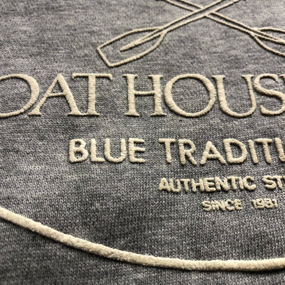 ②Boat House ボートハウス 当時物 送料520円未使用 80s 当時 日本製 Boat House ボートハウス ロゴ 前V
